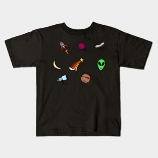 Color Space Icons Stickers Kids T-Shirt